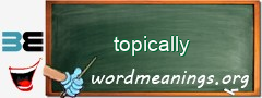 WordMeaning blackboard for topically